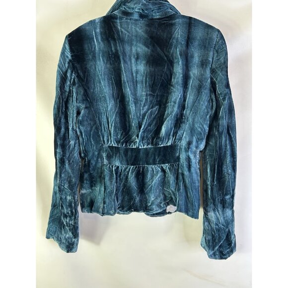Vintage Y2K Cache Crushed Velvet Velour Blazer Jacket Grunge Festival - Picture 5 of 7